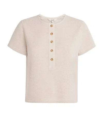 Me+em Waffle-knit Henley Baby T-shirt In Brown
