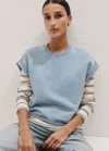 Me+em Washed Box Sweatshirt In Washed Indigo