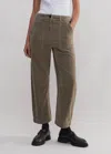 Me+em Washed Velvet Engineered-leg Pant In Winter Stone