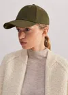 Me+em Waxed Cotton Cap In Khaki