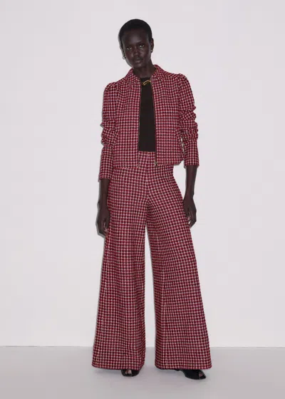 Me+em Wide Leg Palazzo Pant Pomegranate Red Multi