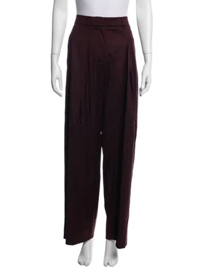 Pre-owned Me+em Wide Leg Pants In Burgundy