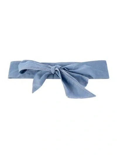 Pre-owned Me+em Wide Waist Belt In Blue