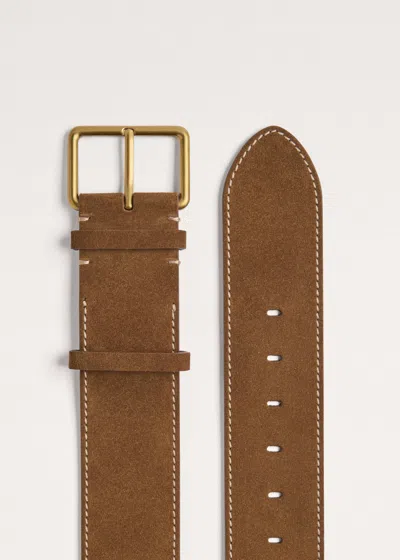 Me+em Wide Waist Belt Tobacco In Brown
