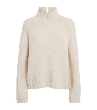 Me+em Wool-alpaca Bouclé Sweater In White