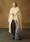 Me+em Wool-blend Bouclé Coat In Winter Lemon