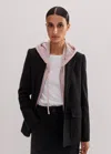 Me+em Wool-blend Travel Tailoring Blazer In Black