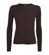 Me+em Wool-cashmere Barely There Cardigan In Brown