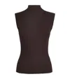 Me+em Wool-cashmere Barely There Vest In Brown