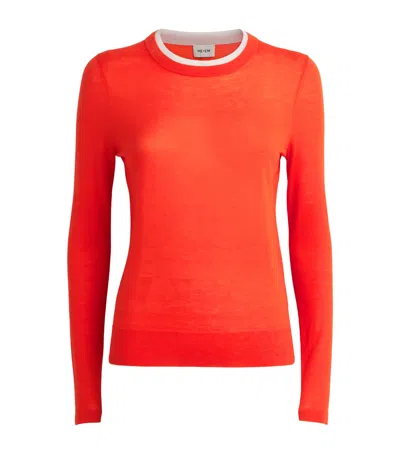 Me+em Wool-cashmere Layered Sweater In Orange