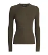 Me+em Wool-cashmere Layering Sweater In Green