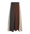 Me+em Wool-cashmere Midi Skirt In Multi