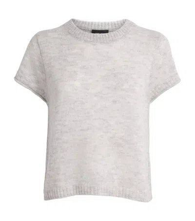 Me+em Wool-cashmere-silk Sweater In Gray