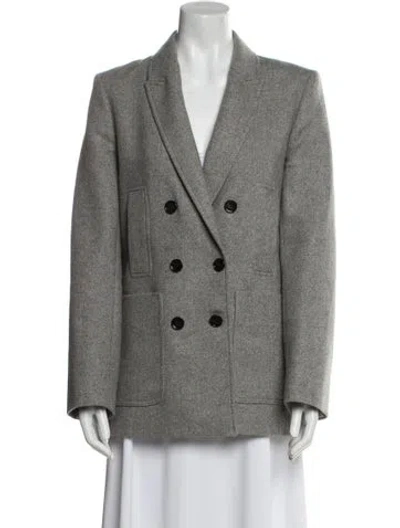 Pre-owned Me+em Wool Coat In Gray