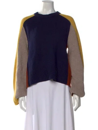 Pre-owned Me+em Wool Colorblock Pattern Sweater In Multi