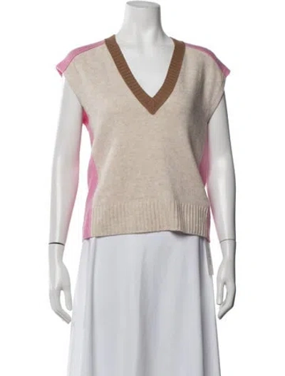 Pre-owned Me+em Wool Colorblock Pattern Sweater In Neutrals