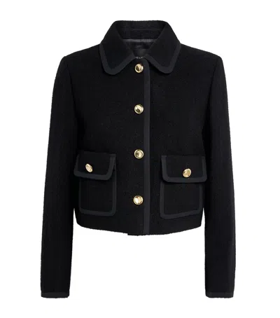 Me+em Wool Cropped Jacket In Black