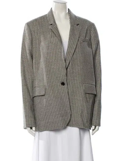 Pre-owned Me+em Wool Houndstooth Print Blazer In Multi