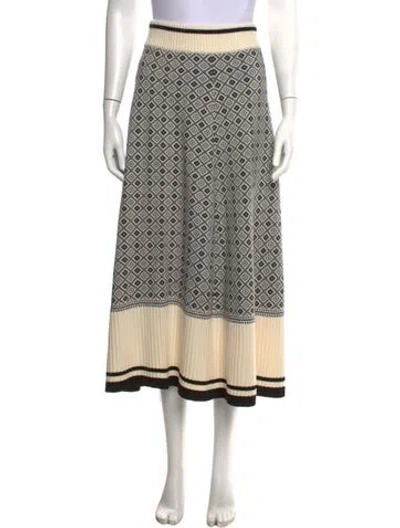 Pre-owned Me+em Wool Midi Length Skirt In Black