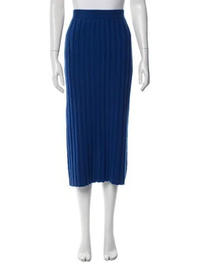 Pre-owned Me+em Wool Midi Length Skirt In Blue