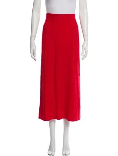 Pre-owned Me+em Wool Midi Length Skirt In Red