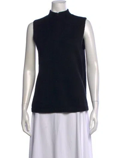 Pre-owned Me+em Wool Mock Neck Sweater In Black