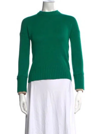 Pre-owned Me+em Wool Mock Neck Sweater In Green