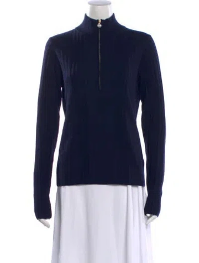 Pre-owned Me+em Wool Mock Neck Sweater W/ Tags In Blue