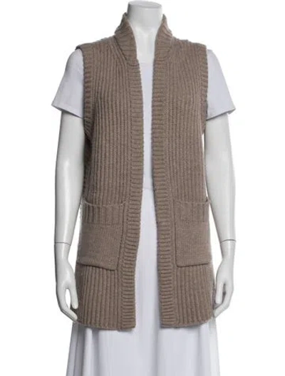 Pre-owned Me+em Wool Open Front Sweater In Purple
