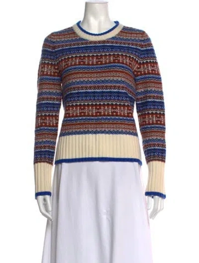 Pre-owned Me+em Wool Patterned Sweater In Blue/neutrals