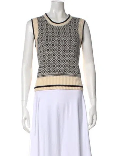 Pre-owned Me+em Wool Printed Sweater In Neutral