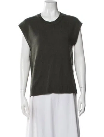 Pre-owned Me+em Wool Scoop Neck Sweater In Green