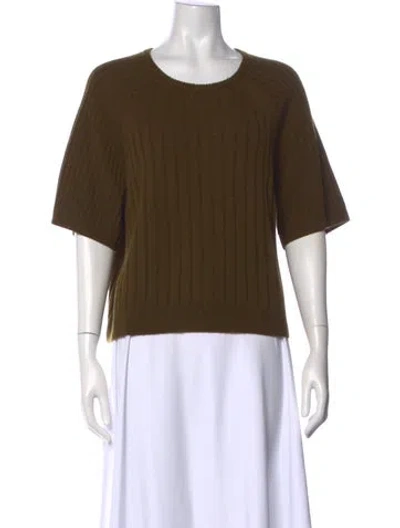 Pre-owned Me+em Wool Scoop Neck Sweater In Green