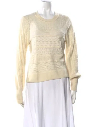 Pre-owned Me+em Wool Scoop Neck Sweater In Neutral