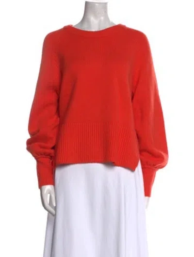 Pre-owned Me+em Wool Scoop Neck Sweater In Orange