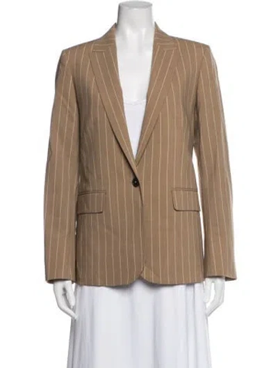 Pre-owned Me+em Wool Striped Blazer In Neutrals