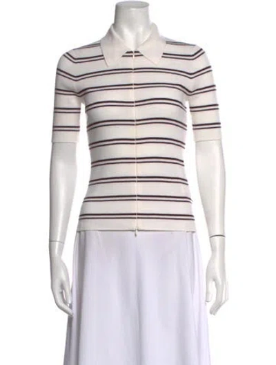 Pre-owned Me+em Wool Striped Sweater W/ Tags In Blue/white