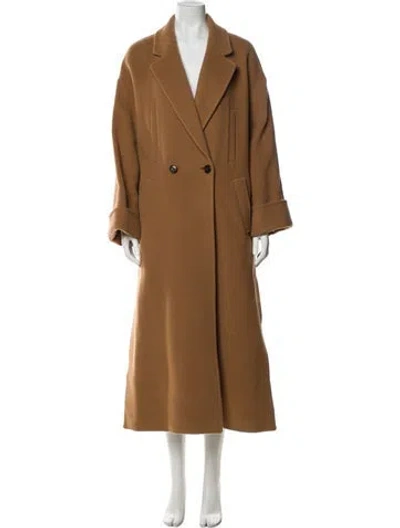 Pre-owned Me+em Wool Trench Coat In Brown