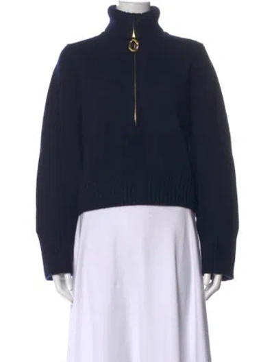 Pre-owned Me+em Wool Turtleneck Sweater In Blue