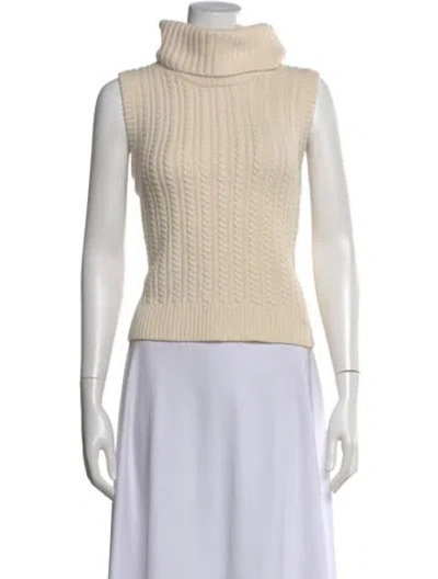 Pre-owned Me+em Wool Turtleneck Sweater In Neutral