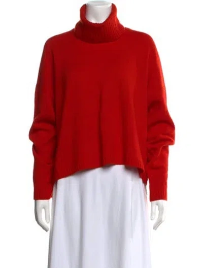 Pre-owned Me+em Wool Turtleneck Sweater In Red