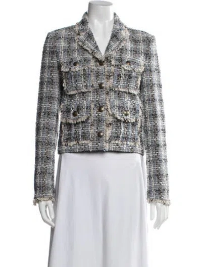 Pre-owned Me+em Wool Tweed Pattern Jacket In Gray