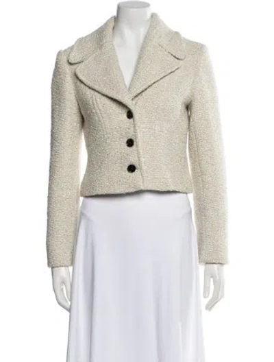 Pre-owned Me+em Wool Tweed Pattern Jacket In Neutral