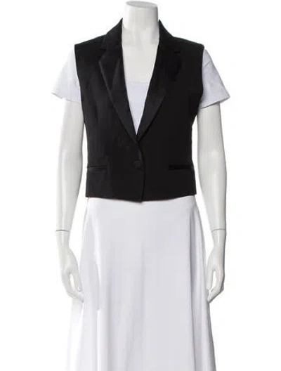 Pre-owned Me+em Wool Vest In Black