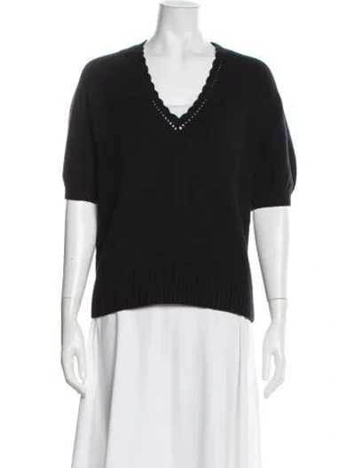 Pre-owned Me+em Wool V-neck Sweater In Black