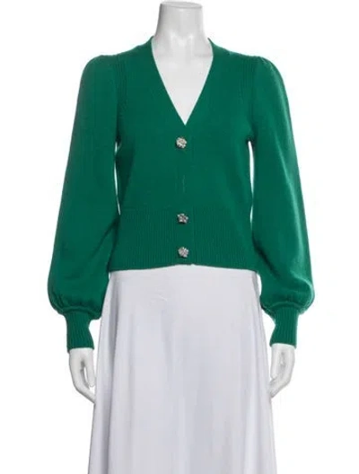 Pre-owned Me+em Wool V-neck Sweater In Green