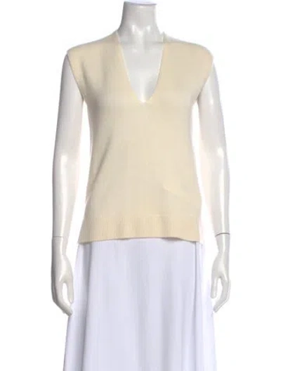 Pre-owned Me+em Wool V-neck Sweater In Neutral