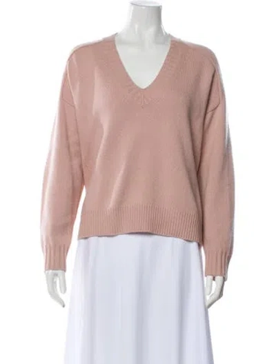 Pre-owned Me+em Wool V-neck Sweater In Pink