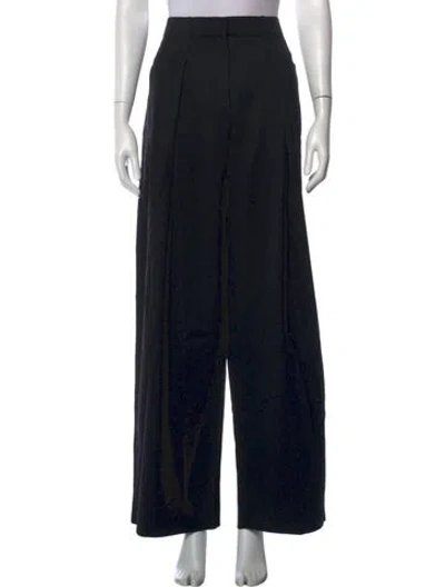 Pre-owned Me+em Wool Wide Leg Pants In Black