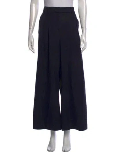 Pre-owned Me+em Wool Wide Leg Pants In Blue